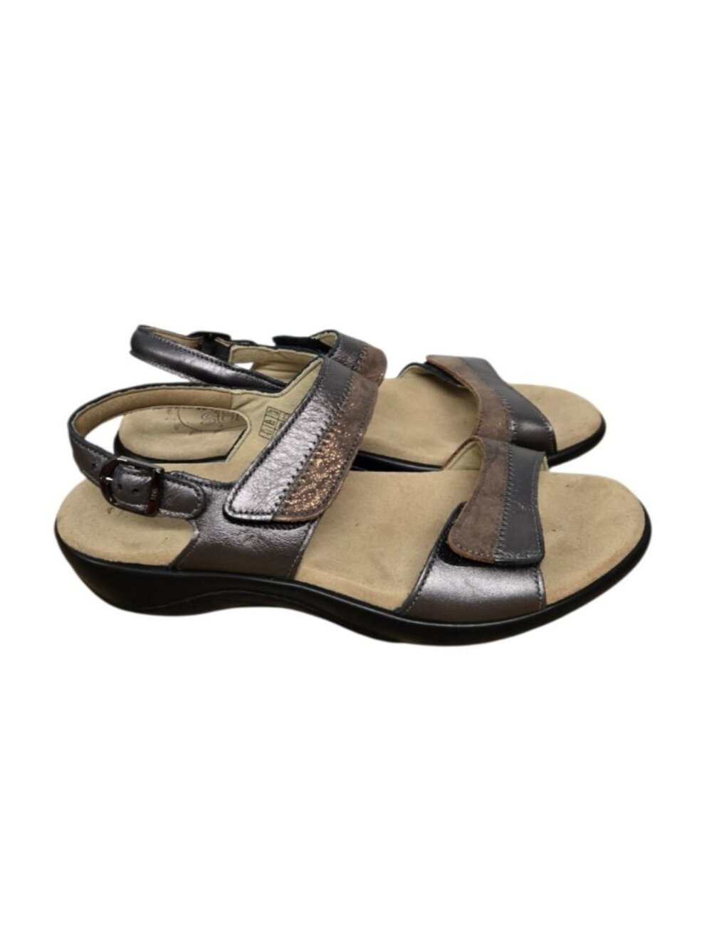 SAS Womens Size 8M Nudu Dusk Brown Strappy Leather Slingback Comfort Sandal - Picture 3 of 8